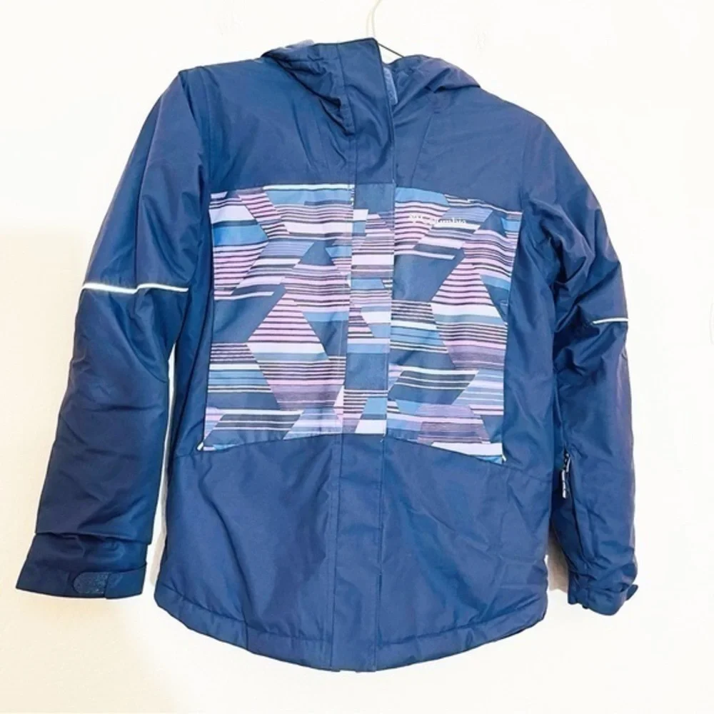 Columbia EUC Omni Heat Winter Ski Jacket Size Medium Blue/Purple Pockets